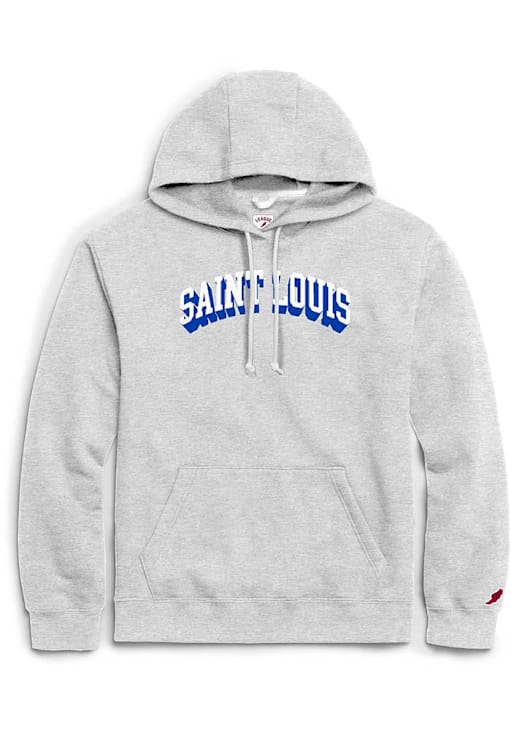 Saint Louis Billikens Mens GREY Classic Arch Name Hoodie 43730119