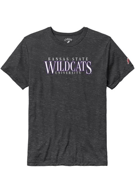 Black K-State Wildcats Part Time Flat Name Short Sleeve Fashion T Shirt