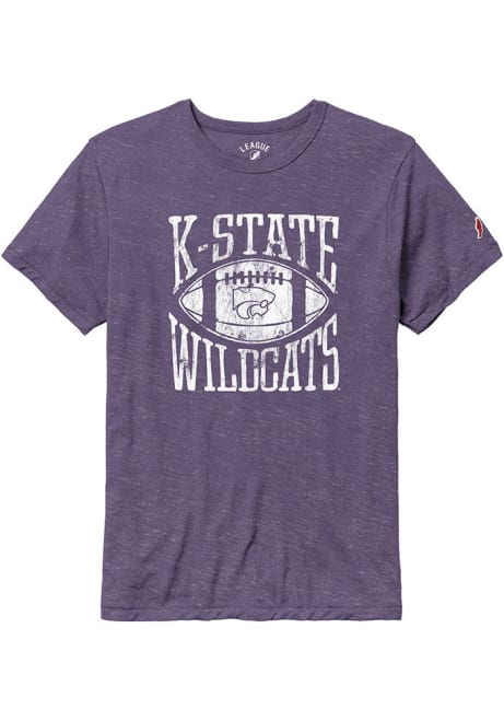 Purple K-State Wildcats Football Square In Short Sleeve Fashion T Shirt