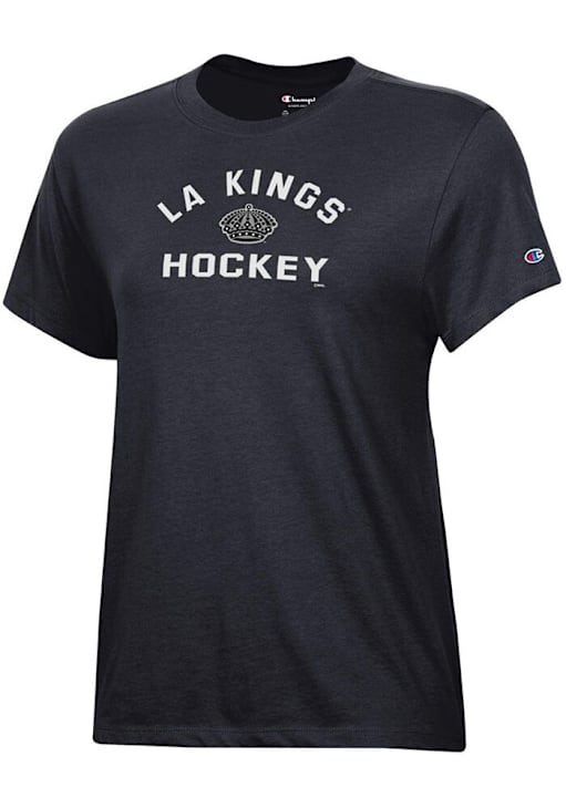 Champion Los Angeles Kings Womens BLACK Arch Team Mascot Core T