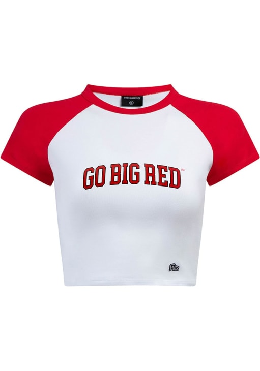 Hype and Vice Nebraska Cornhuskers Womens Red Homerun Short Sleeve T-Shirt