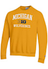 Main image for Mens Michigan Wolverines Gold Champion Big Ten Powerblend Crew Sweatshirt