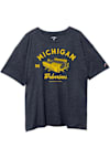 Main image for Michigan Wolverines Intramural Oversized Short Sleeve T-Shirt - Navy Blue