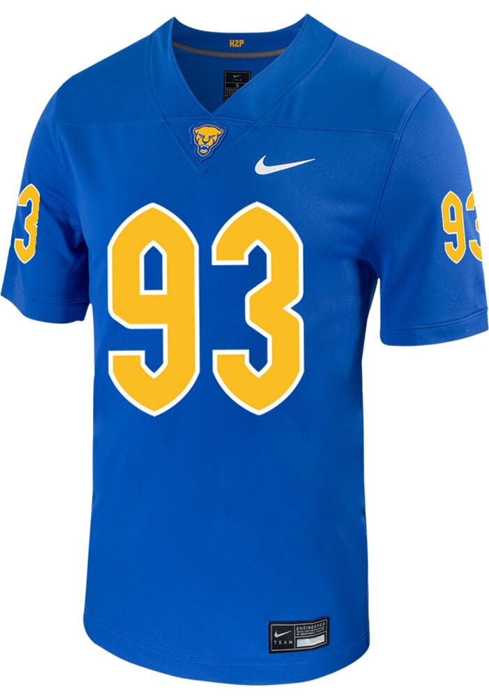 Trey Butkowski Mens BLUE Pitt Panthers Football Football Name And