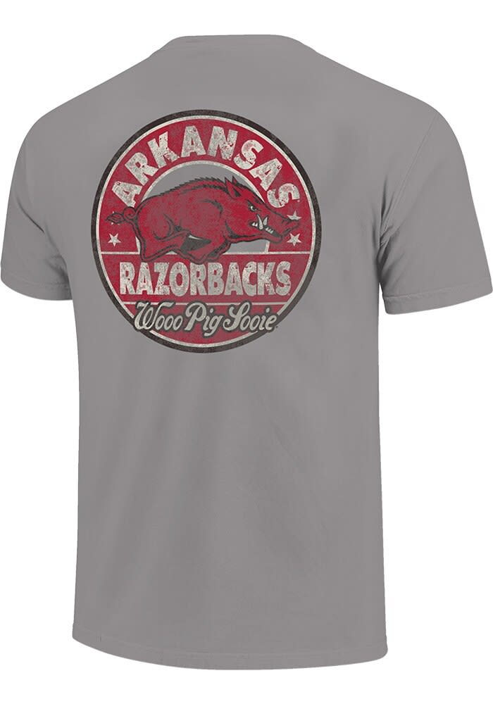 Arkansas Razorbacks Youth GREY Wooo Pig Sooie Short Sleeve