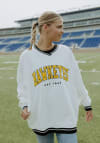 Main image for Womens Iowa Hawkeyes White Gameday Social Allen Chenille Crew Sweatshirt