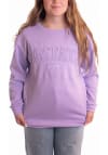 Main image for Womens K-State Wildcats Lavender Gameday Social Easley Embossed Crew Sweatshirt