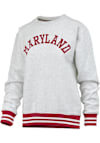 Main image for Womens Maryland Terrapins Grey Pressbox Santa Clara Crew Sweatshirt