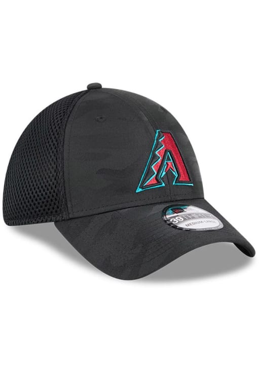 New Era Arizona Diamondbacks Mens Black Camo 39THIRTY Flex Hat