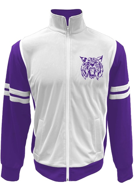 Mens K-State Wildcats Purple Wes and Willy Vault Tricot Long Sleeve Track Jacket