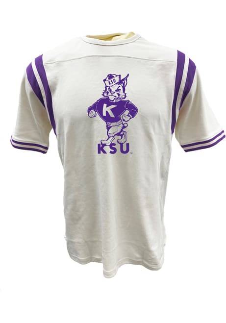 K-State Wildcats Purple Wes and Willy Vault Yoke Short Sleeve Fashion T Shirt