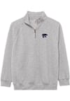 Main image for Mens Grey K-State Wildcats Essentials Embroidery Qtr Zip Pullover