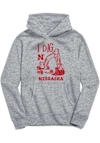 Main image for Toddler Nebraska Cornhuskers Grey Vive La Fete Excavator Long Sleeve Hooded Sweatshirt
