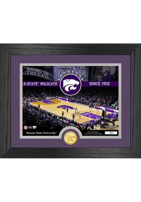 Purple K-State Wildcats 13X16 Bronze Coin Court Picture Frame