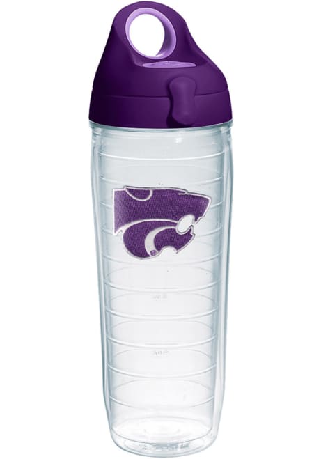 Purple K-State Wildcats 24oz Clear Water Bottle