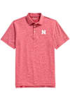 Main image for Mens Nebraska Cornhuskers Red Vineyard Vines St. Jean Stripe Short Sleeve Fashion Polo