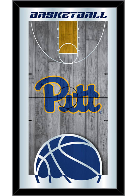 Black Pitt Panthers 15x26 Basketball Wall Mirror