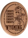 Wyoming Cowboys 13 in Laser Engraved Wood Sign