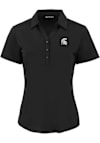 Main image for Womens Michigan State Spartans Black Cutter and Buck Forge Eco Polo Short Sleeve Polo Shirt