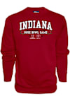Main image for Mens Indiana Hoosiers Crimson Blue 84 2026 Rose Bowl Game Twill Crew Sweatshirt