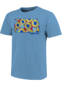 Kansas Light Blue Sunflower State Short Sleeve T Shirt