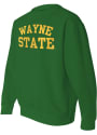 Wayne State Warriors Womens Comfort Colors Crew Sweatshirt - Green