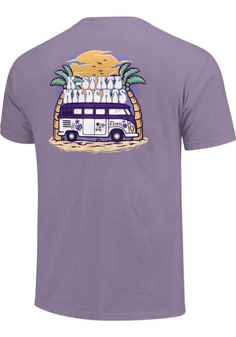 K-State Wildcats Beach Short Sleeve T-Shirt - Lavender