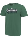 Michigan State Spartans Womens Retro Stack Script T-Shirt - Green