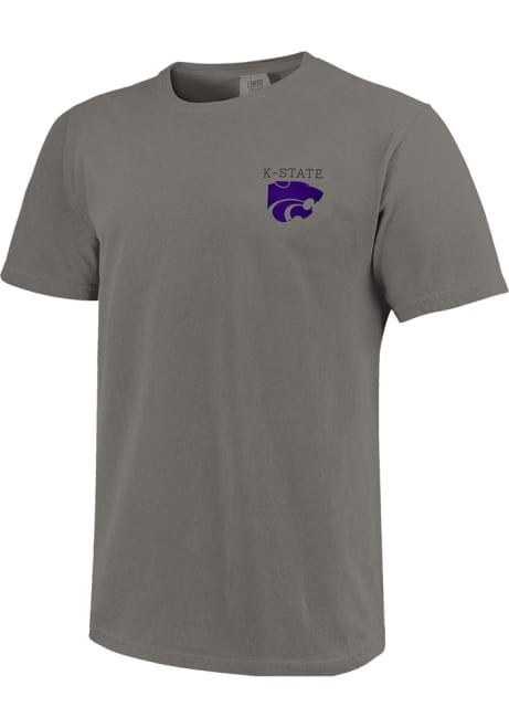 K-State Wildcats Comfort Colors Short Sleeve T Shirt - Grey