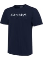 Xavier Musketeers Womens Wordmark Dots T-Shirt - Navy Blue