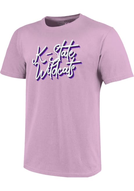 K-State Wildcats Script Stack Short Sleeve T-Shirt - Lavender