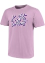 K-State Wildcats Womens Script Stack T-Shirt - Lavender