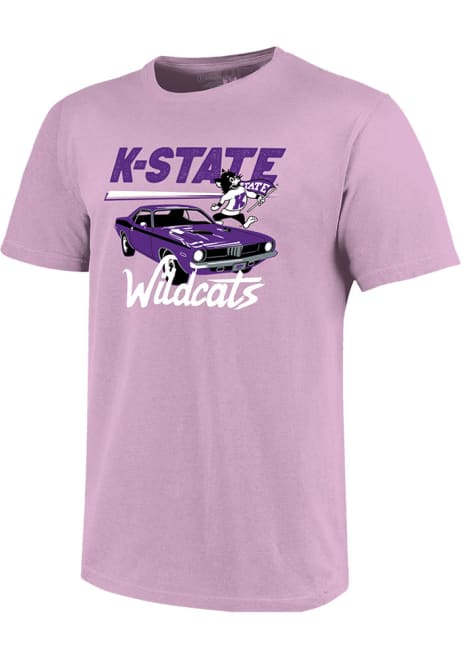 K-State Wildcats Muscle Car Short Sleeve T-Shirt - Lavender