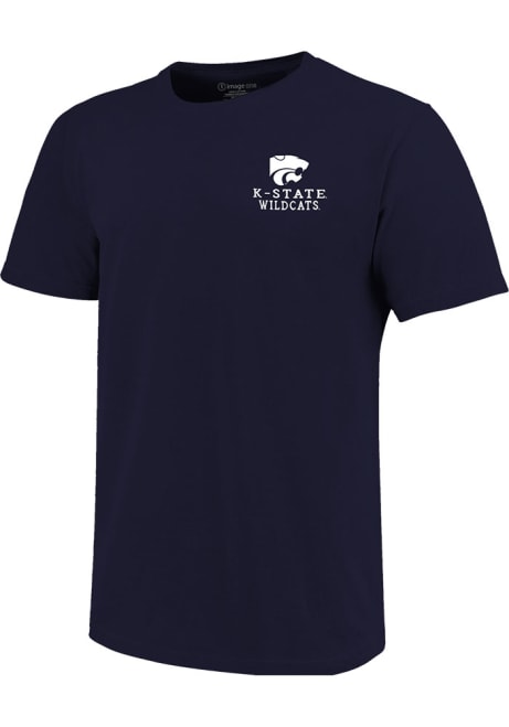 K-State Wildcats Painted Sky Short Sleeve T Shirt - Navy Blue