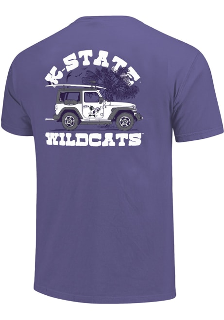 K-State Wildcats Loading Up For the Waves Short Sleeve T-Shirt - Lavender