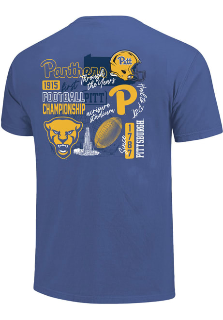 Pitt Panthers Through the Years Short Sleeve T-Shirt - Blue