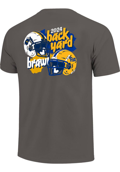 Pitt Panthers Football Backyard Brawl Design Short Sleeve T Shirt - Grey