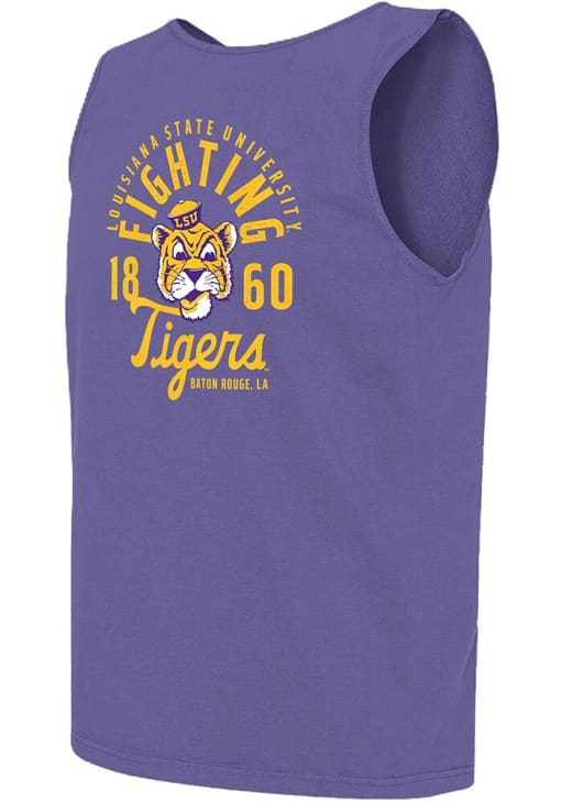 Men's Purple Tigers Comfort Colors Mascot Dunk T-Shirt