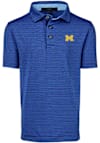 Main image for Youth Michigan Wolverines Blue Greyson Saranac Short Sleeve Polo Shirt