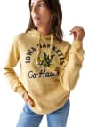 Main image for Womens Iowa Hawkeyes Gold Gameday Social Archival Arch Hooded Sweatshirt