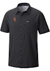 Main image for Mens USC Trojans Black Columbia Heat Seal Slack Tide Camp Short Sleeve Dress Shirt