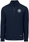 Main image for Cutter and Buck New York City FC Mens Navy Blue Roam Long Sleeve Qtr Zip Pullover
