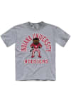 Main image for Youth Grey Indiana Hoosiers Bison Arch Wordmark Short Sleeve T-Shirt