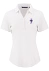 Main image for Womens K-State Wildcats White Cutter and Buck Vintage Forge Eco Polo Short Sleeve Polo Shirt