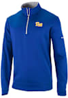 Main image for Mens Pitt Panthers Blue Columbia Heat Seal Omni Wick Wickhams Hills Qtr Zip Pullover