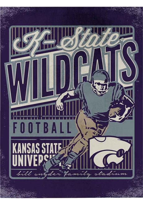 Purple K-State Wildcats Interception 9x12 Wall Art