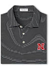 Main image for Mens Nebraska Cornhuskers Black Peter Millar Hemlock Short Sleeve Fashion Polo
