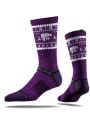 Strideline K-State Wildcats Mens Purple Ugly Sweater Crew Socks