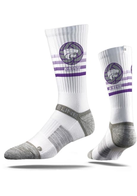 K-State Wildcats Strideline Volleyball Mens Crew Socks