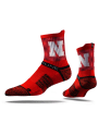 Strideline Nebraska Cornhuskers Mens Red Performance Quarter Socks